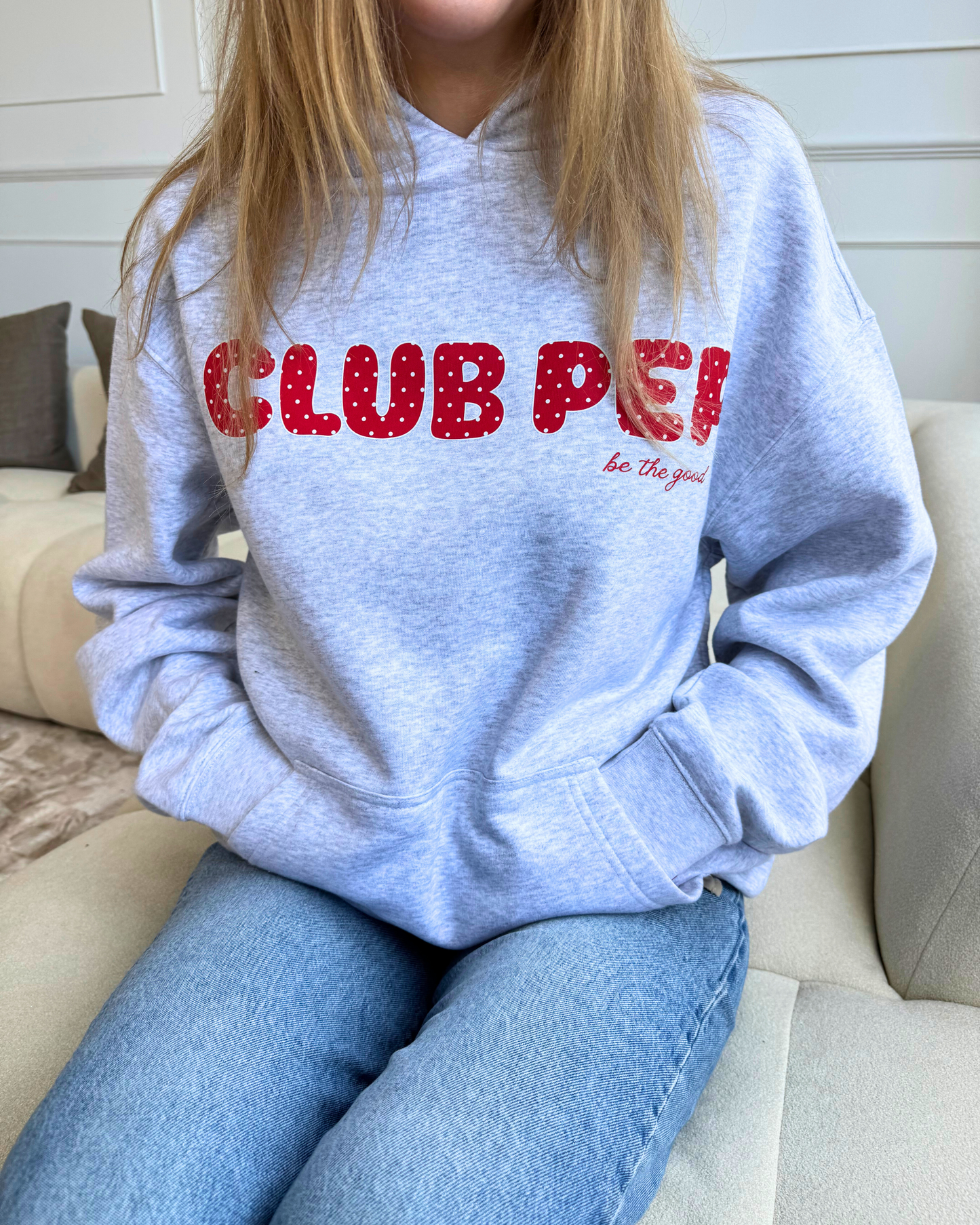 Club Pep Hoodie - Grey Marle