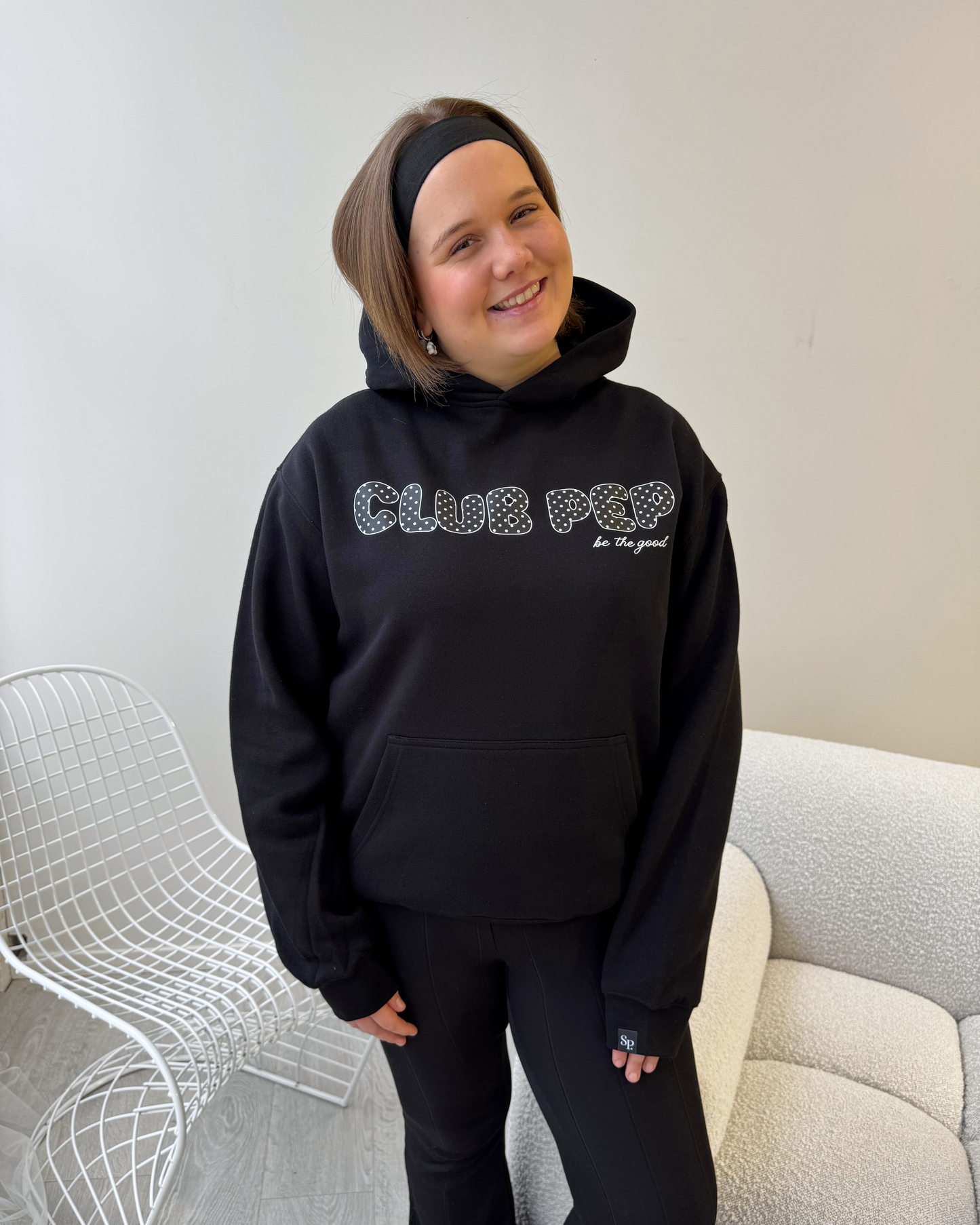 Club Pep Hoodie -  Black